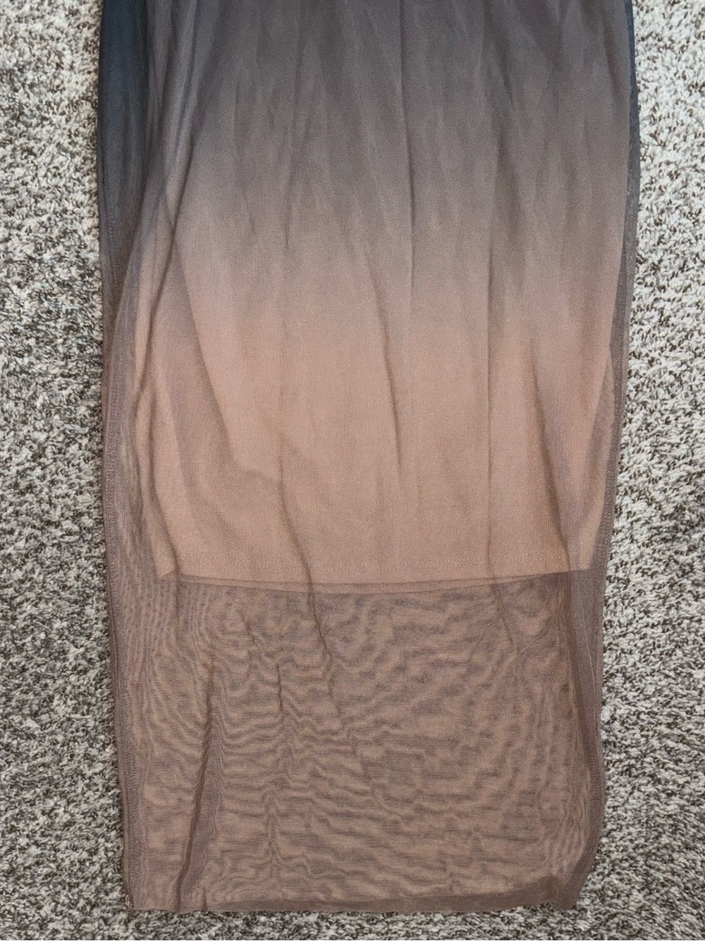Bar III Black Nude Ombre Mesh Maxi Dress Sheer Bodycon Small - Picture 2 of 6